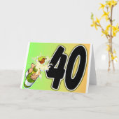 40e verjaardag merchandise kaart (Gele Bloem)