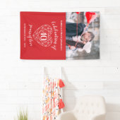 40e verjaardag met hart gepersonaliseerde foto spandoek (Insitu)