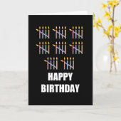 40e verjaardag met kaarsen kaart (Gele Bloem)