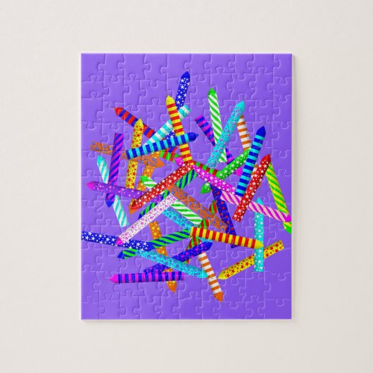40e verjaardag met kaarsen legpuzzel (Verticaal)