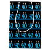 40e verjaardag met oogbolkaarsen medium cadeauzakje (Achterkant)