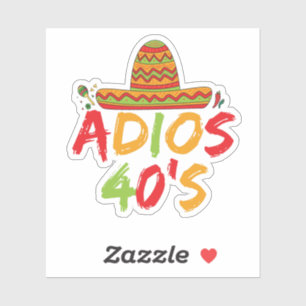 40e verjaardag Mexicaanse Partij Cinco de Mayo Fie Sticker
