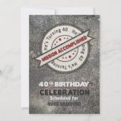 40e verjaardag, missie voltooid, kaart (Voorkant)