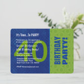 40e verjaardag Modern Blue en Green B40D Kaart (Staand voorkant)