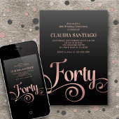 40e verjaardag Modern Script Kaart