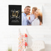 40e verjaardag moderne foto-collage voor zwart en  spandoek (Insitu)