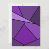 40e verjaardag Moderne Paarse geometrische vormen Kaart (Achterkant)