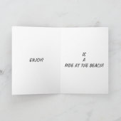 40e VERJAARDAG MOET EEN RITJE OP HET STRAND ZIJN! Kaart (Binnen)