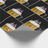 40e verjaardag Mok bier met kaarsen Cadeaupapier (Hoek)