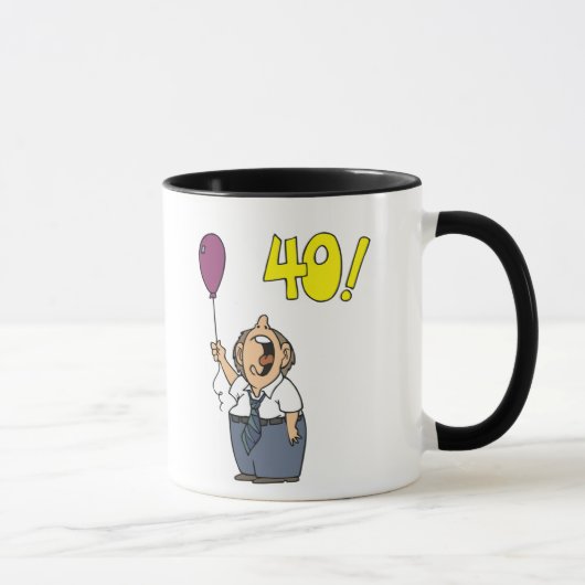 40e verjaardag Mok cadeaus (Rechts)