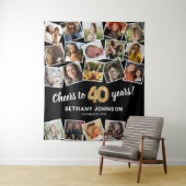 40e verjaardag Multi foto achtergrond Wandkleed (In situ)