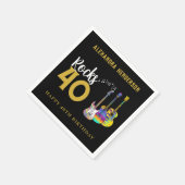 40e verjaardag Muziek Guitar Rocks 40 Servet (Hoek)