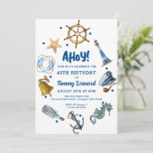40e verjaardag nautische zomer 2024 uitnodiging (Staand voorkant)