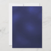 40e verjaardag navy blauw goud sterren foto kaart (Achterkant)