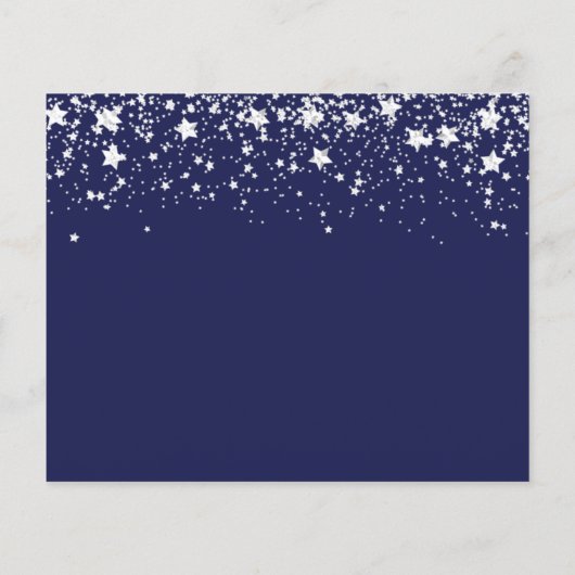40e verjaardag Navy Blue Silver Save Date Kaart (Achterkant)