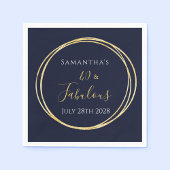 40e verjaardag Navy Gold verjaardagsfeest Servet