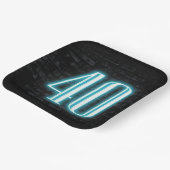 40e verjaardag Neon Sign on Brick Papieren Bordje (Gebogen)