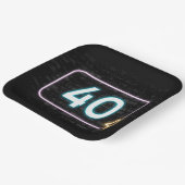 40e verjaardag Neon Sign On Brick Papieren Bordje (Gebogen)