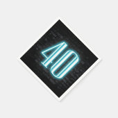 40e verjaardag Neon Sign on Brick Wall Servet (Hoek)