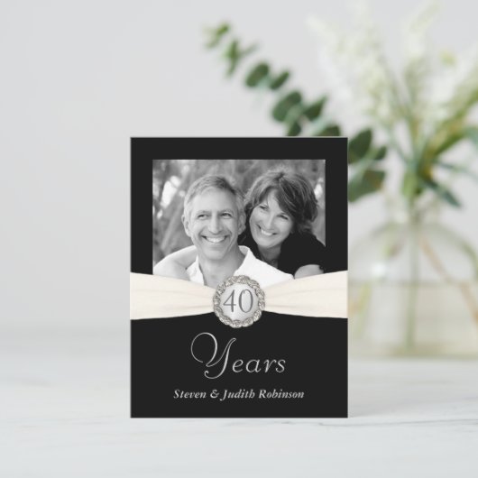 40e verjaardag - nep zakformaat - KLEIN Kaart (Staand voorkant)