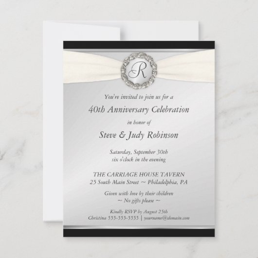 40e verjaardag - nep zakformaat - KLEIN Kaart (Achterkant)