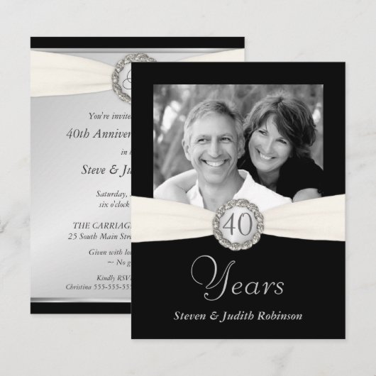 40e verjaardag - nep zakformaat - KLEIN Kaart (Voorkant / Achterkant)