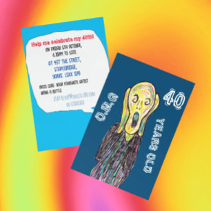 40e verjaardag nodigt 40 jaar uit kaart