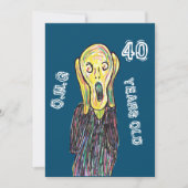 40e verjaardag nodigt 40 jaar uit kaart (Voorkant)