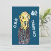 40e verjaardag nodigt 40 jaar uit kaart (Staand voorkant)