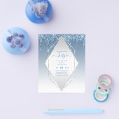 40e verjaardag nodigt meisje uit tot Glamor Glitte Flyer (Enkel)