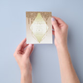 40e verjaardag nodigt meisje uit tot Glamor Glitte Flyer (Hand)