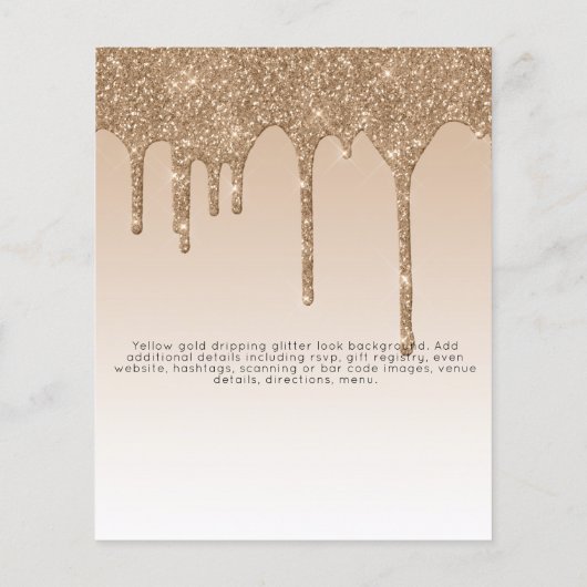 40e verjaardag nodigt meisje uit tot Glamor Glitte Flyer (Achterkant)