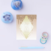 40e verjaardag nodigt meisje uit tot Glamor Glitte Flyer (Enkel)