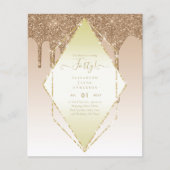 40e verjaardag nodigt meisje uit tot Glamor Glitte Flyer (Voorkant)