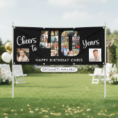 40e Verjaardag Nummer 25 Fotocollage Proost Spandoek