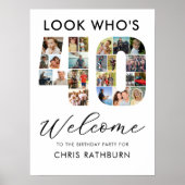 40e verjaardag nummer 40 23 foto's kijk wie is 40 poster (Voorkant)