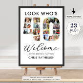 40e verjaardag nummer 40 23 foto's kijk wie is 40 poster