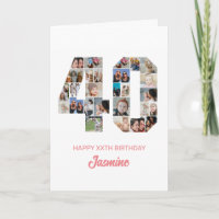 40e verjaardag nummer 40 Foto Collage gepersonalis