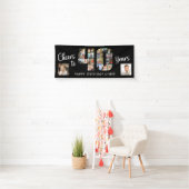 40e verjaardag nummer 40 foto collage juichen spandoek (Insitu)