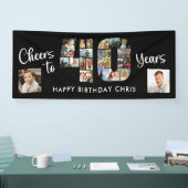 40e verjaardag nummer 40 foto collage juichen spandoek (Beurs)