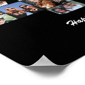 40e verjaardag nummer 40 Fotocollage Gift Poster (Hoek)