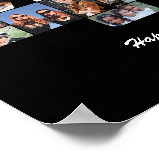 40e verjaardag nummer 40 Fotocollage Gift Poster (Hoek)