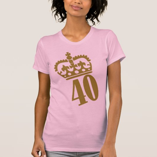 40e verjaardag - nummer - veertig t-shirt (Voorkant)