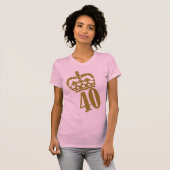 40e verjaardag - nummer - veertig t-shirt (Voorkant volledig)