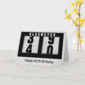 40e verjaardag Odometer Kaart (Gele Bloem)