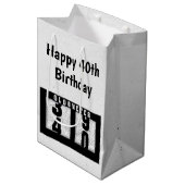 40e verjaardag Odometer Medium Cadeauzakje (Voorkant Gekanteld)