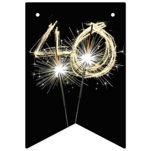 40e verjaardag of partij bij het Jubileum Vlaggetjes (Tweede vlag)