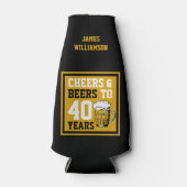 40e verjaardag op de Cheers & Beers tot 40 jaar op Flesjeskoeler (Voorkant)