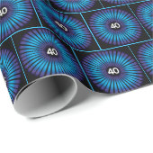 40e verjaardag optische illusie cadeaupapier (Rol Hoek)