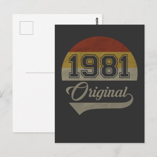  40e verjaardag origineel man cadeau 1981 briefkaart (Voorkant / Achterkant)